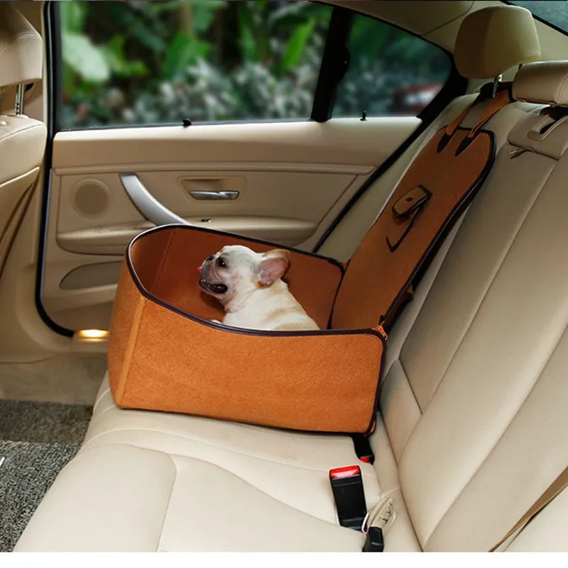 Dog Seat In The Car - Comfortable And Safe Dog Seat For The Car With Fastening Strap