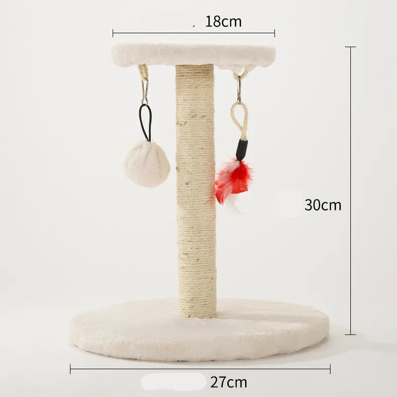 Cat Scratching Post In Heart Or Star Design With Toys
