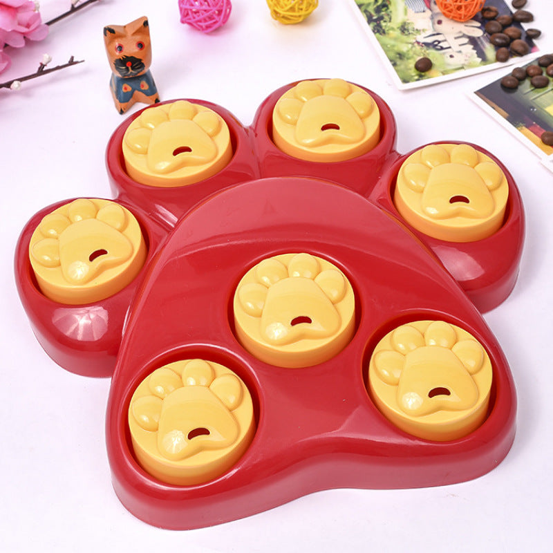 Dog Toy Feeding Station With Paw Design - Interactive Toy For Dogs For Mental Stimulation