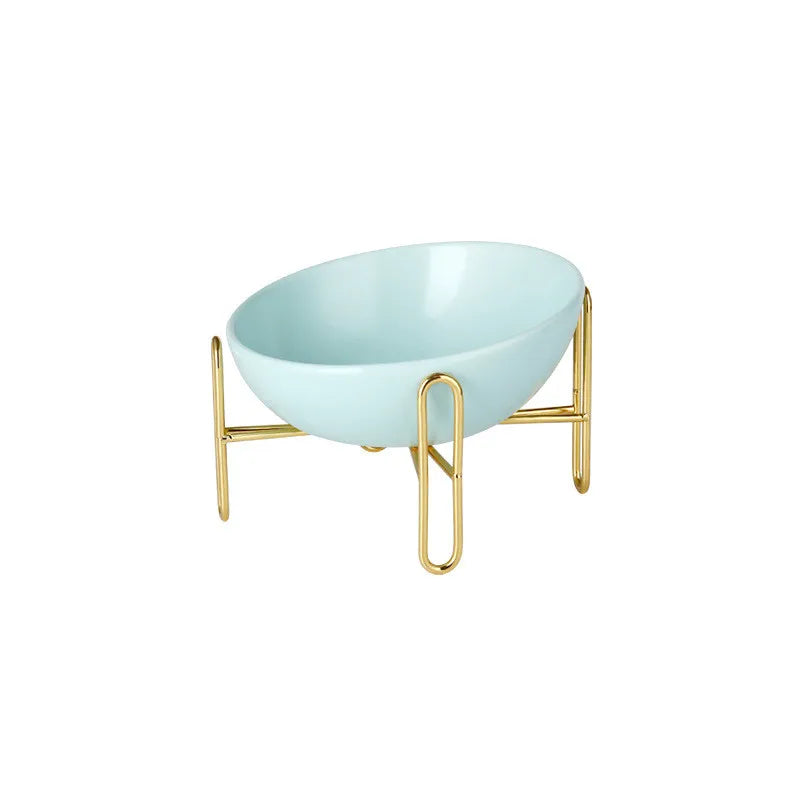 Raised Food Bowl For Dogs And Cats - Stylish Design With Metal Stand