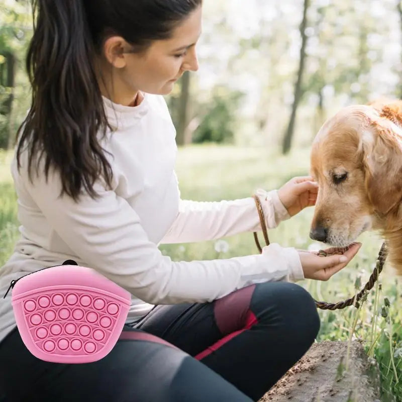 Pop-it Keychain With Zipper - Stress Reliever Toy And Storage Bag
