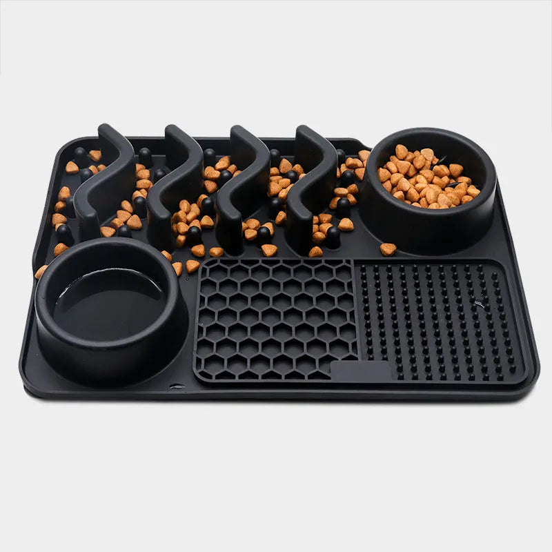 Interactive Lick Mat For Dogs And Cats - Anti-snare Bowl With Food Search Game