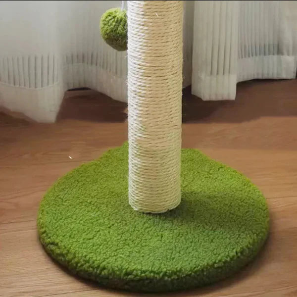 Cat Scratching Post In Palm Tree Design - Sisal Scratching Post With Balls To Play With