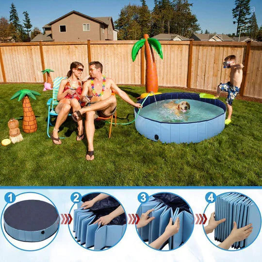 Folding Dog Pool For Garden And Outdoor Use