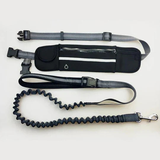 Free - Handed Running Lead With Hip Belt For Dogs