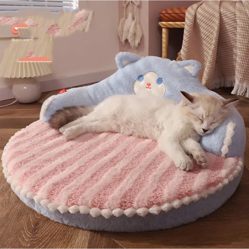 Cosy Bear - Shaped Pet Bed for Cats and Small Dogs with Backrest