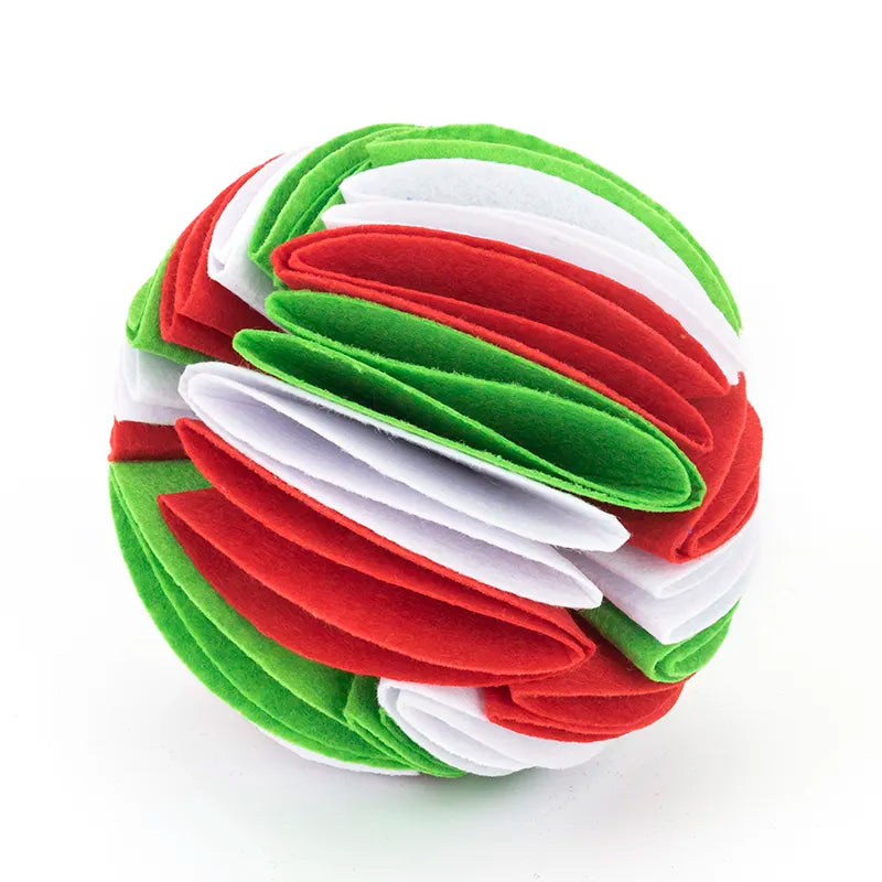 Dog Toy Ball - Colorful Fabric Ball For Dogs To Chew And Play With