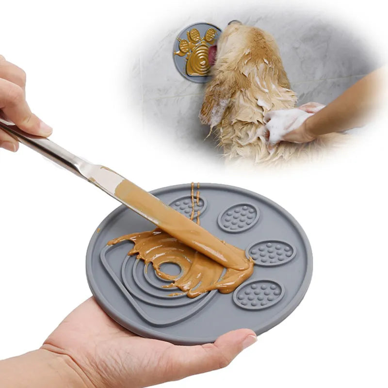 Silicone Treat Mat For Dogs - Non-Slip Wall Mat For The Dog Bath
