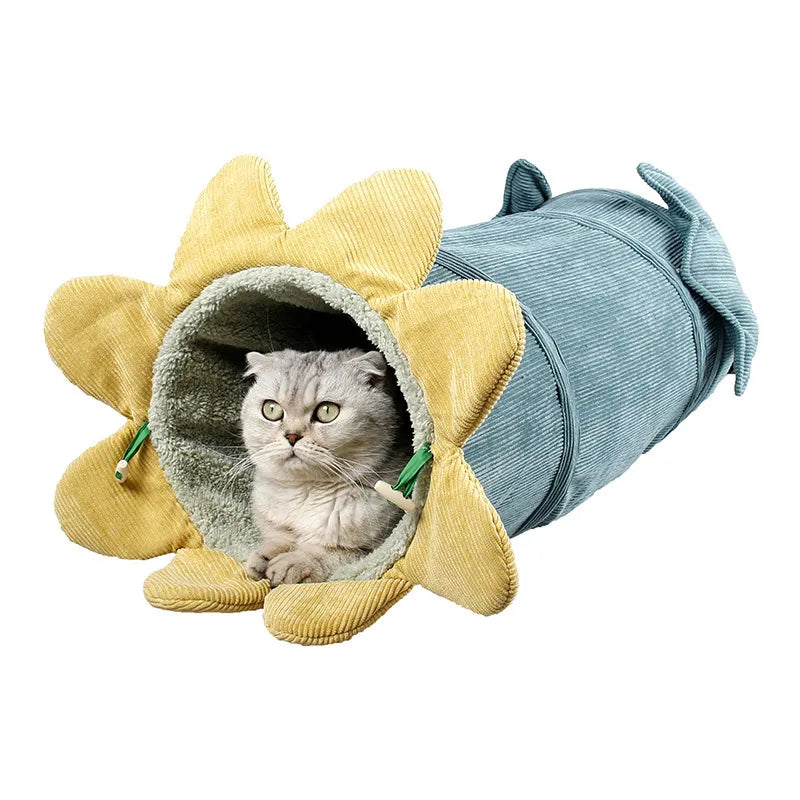 Flower-shaped Cat Tunnel - Soft Play Tunnel For Cats