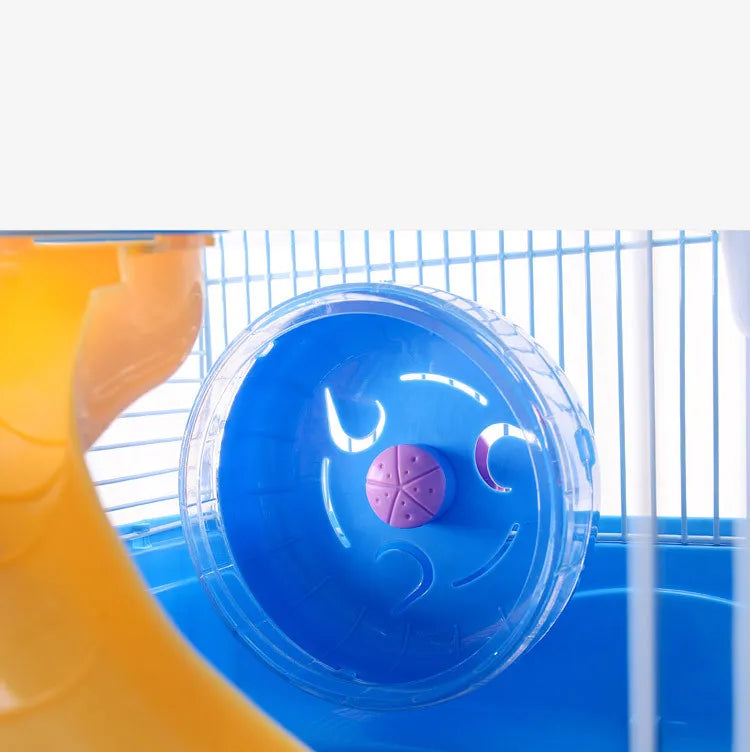 Hamster Cage With Shelves And Drinking Bottle - Compact Cage For Rodents