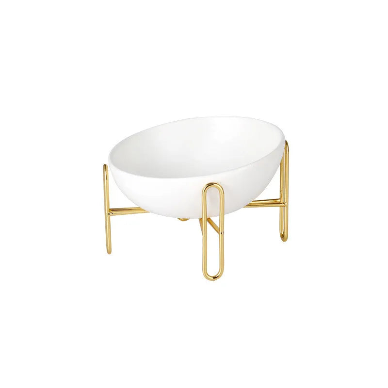 Raised Food Bowl For Dogs And Cats - Stylish Design With Metal Stand
