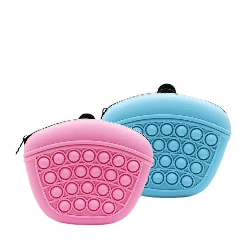 Pop-it Keychain With Zipper - Stress Reliever Toy And Storage Bag