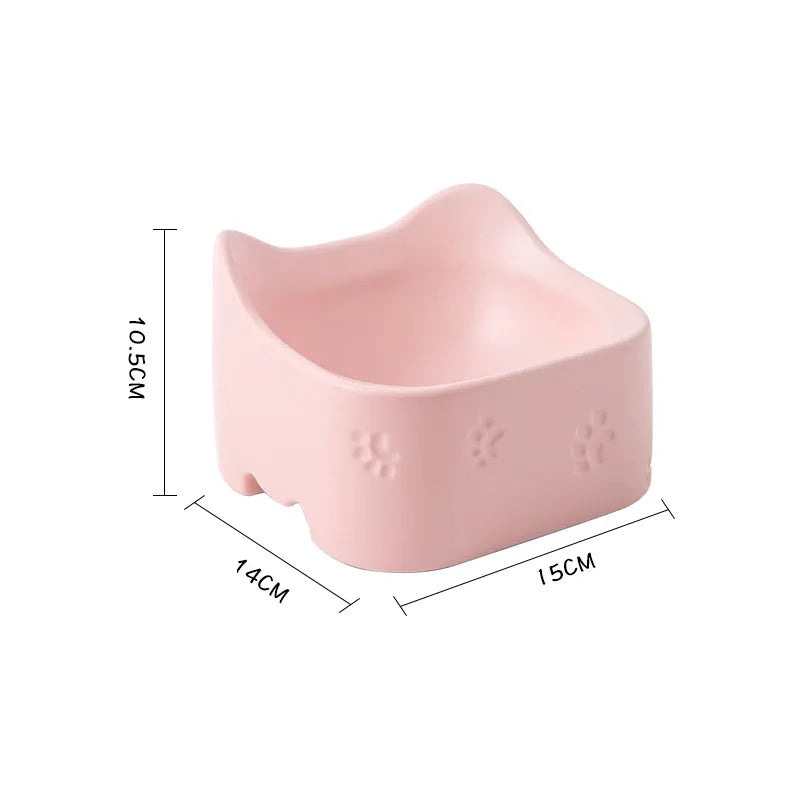 Raised Feeding Bowl For Cats - Ergonomic And Non-slip Design