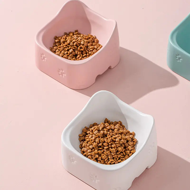 Raised Feeding Bowl For Cats - Ergonomic And Non-slip Design