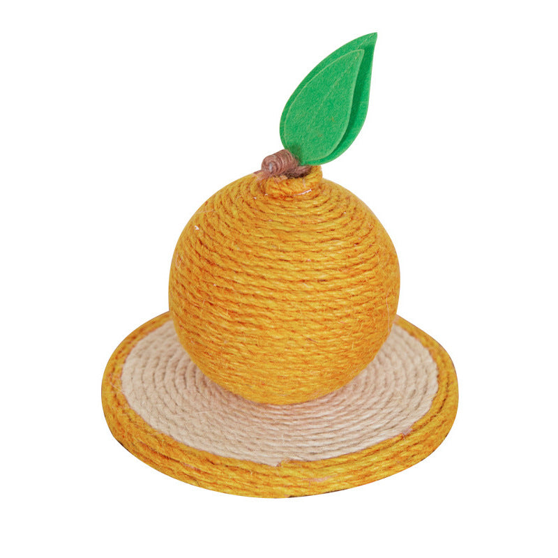 Cat Scratching Orange Made Of Sisal