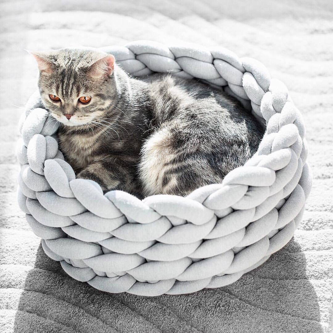 Hand-woven Cat Basket