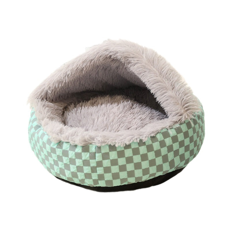 Checked Warm Cat Cave