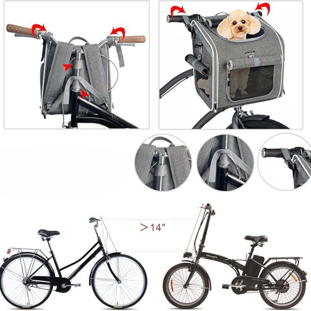 3-in-1 Dog Carrier Bag for Bicycles