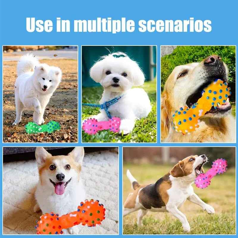 Dog Toy Chew Ball - Robust Teething Aid For Dental Care Fresh Breath