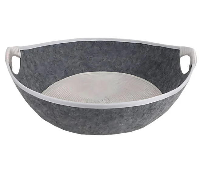Cozy Felt Cat Bed With Carrying Handles