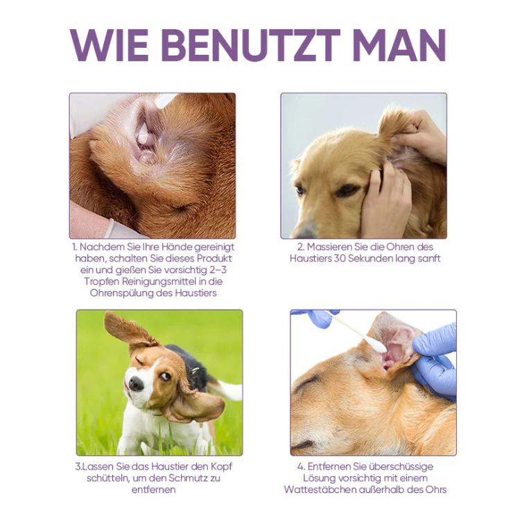 Gentle Ear Care For Pets - Removes Dirt & Odours