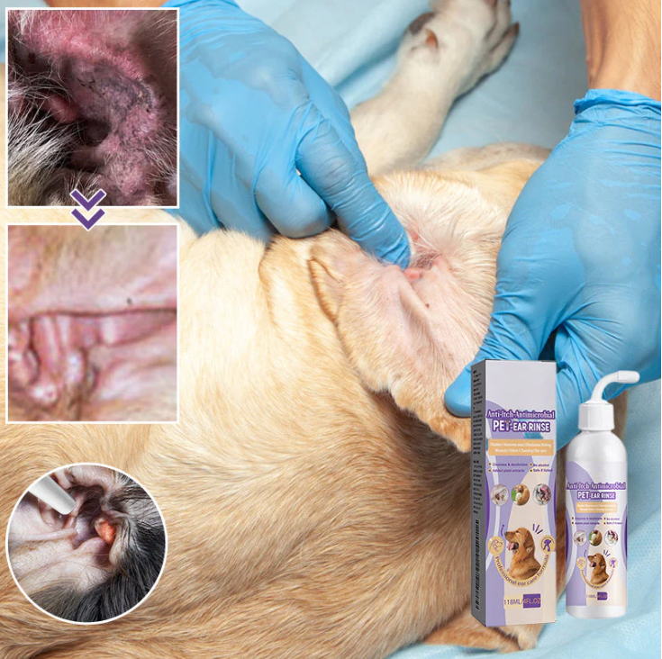 Gentle Ear Care For Pets - Removes Dirt & Odours