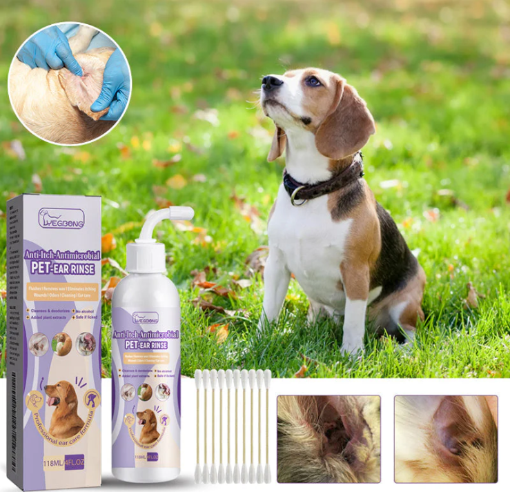 Gentle Ear Care For Pets - Removes Dirt & Odours