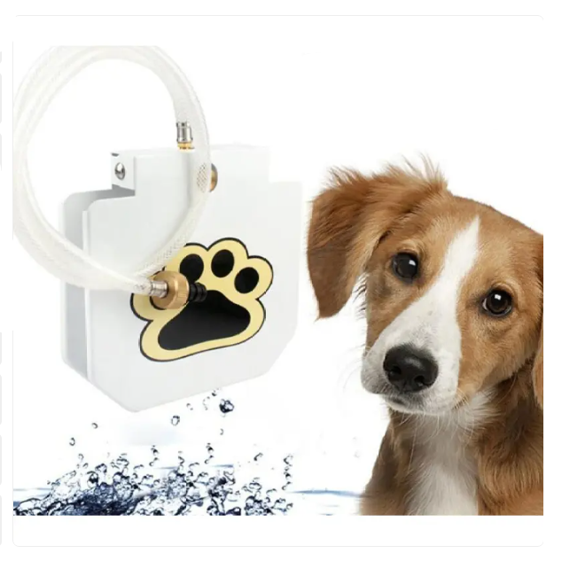 Tread-proof Outdoor Dog Drinking Fountain With Water Connection And Paw Activation