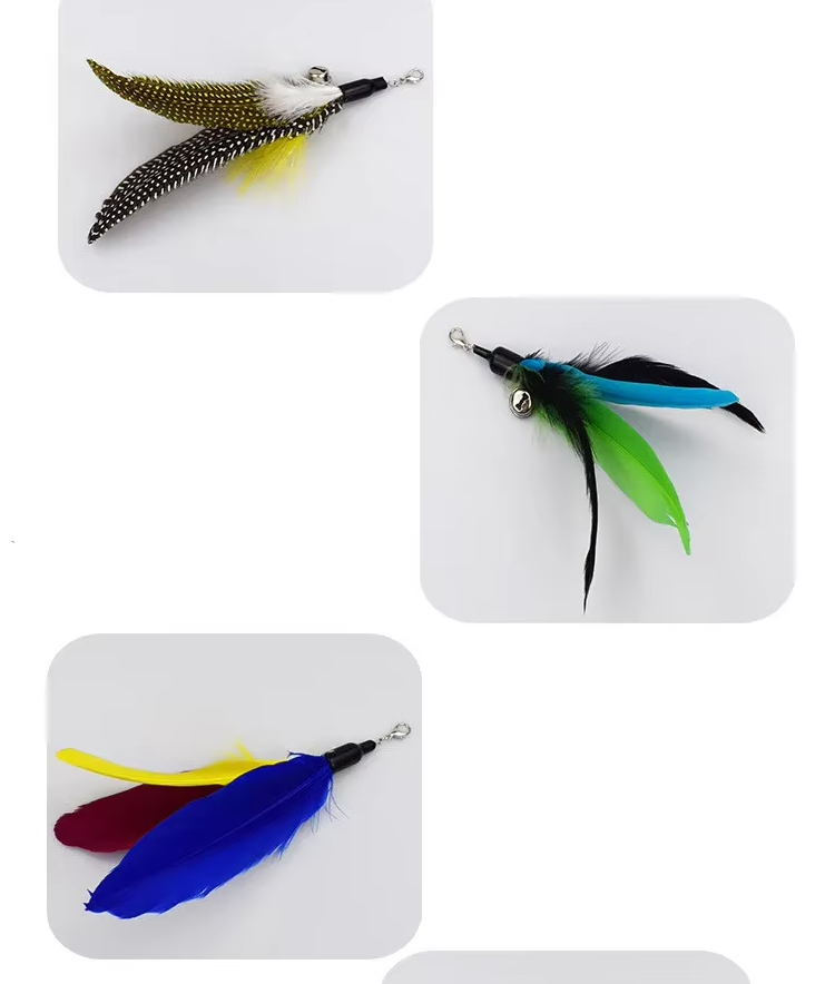 Telescopic Cat Fishing Rod With Feathers - Interactive Toy For Exciting Hunting Adventures