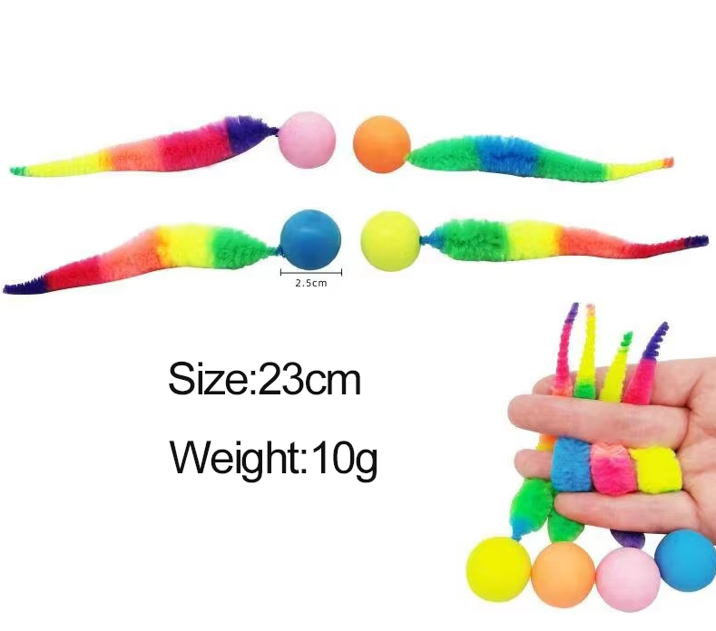 Interactive Cat Toy With Plush Tail And Ball