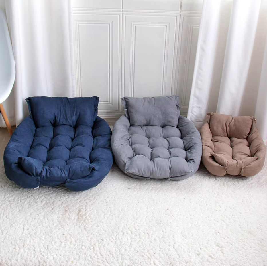Cosy Dog Bed with Cushion - Soft Washable Pet Bed for Dogs Cats