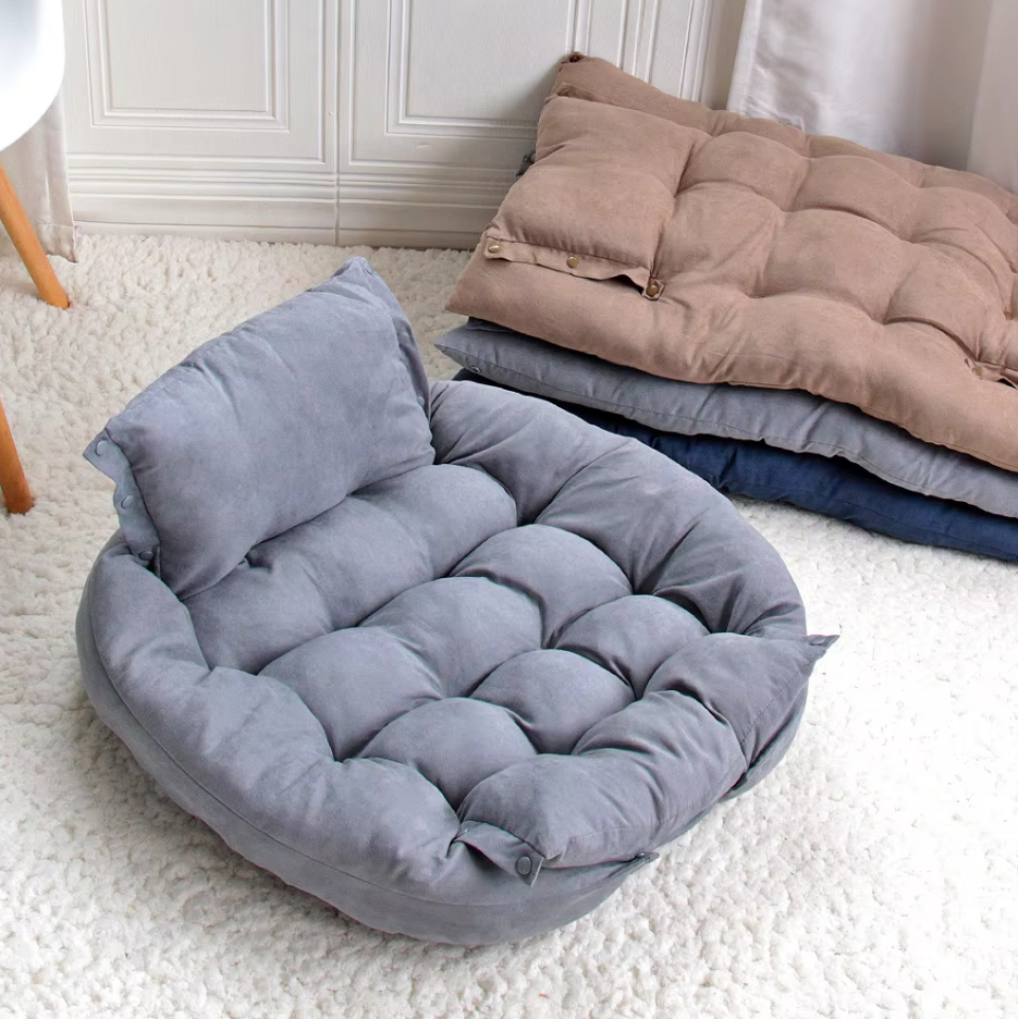 Cosy Dog Bed with Cushion - Soft Washable Pet Bed for Dogs Cats