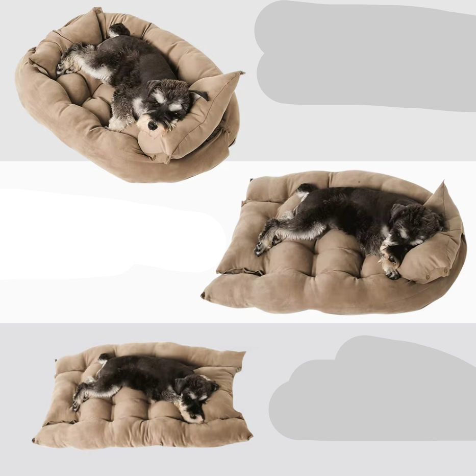 Cosy Dog Bed with Cushion - Soft Washable Pet Bed for Dogs Cats