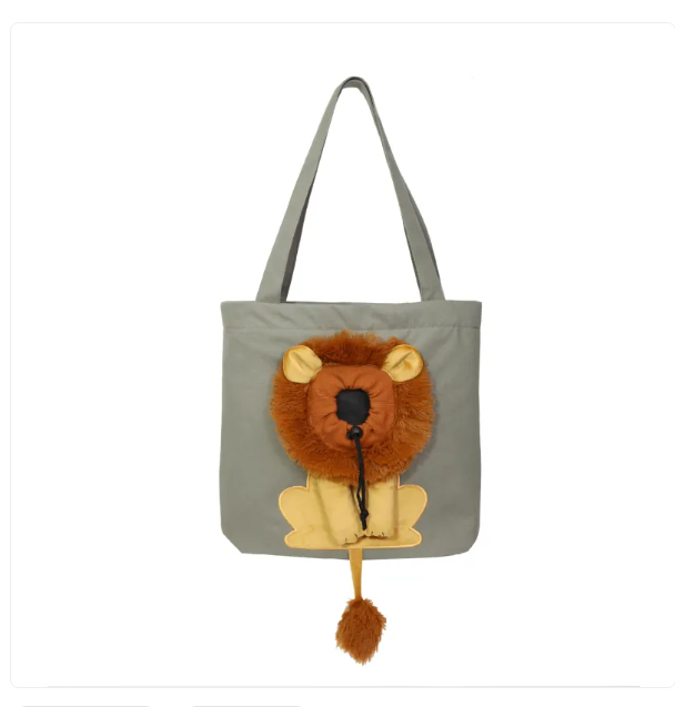 Cat Carrier Bag In Lion Design - Cute Bag For Cats And Pets