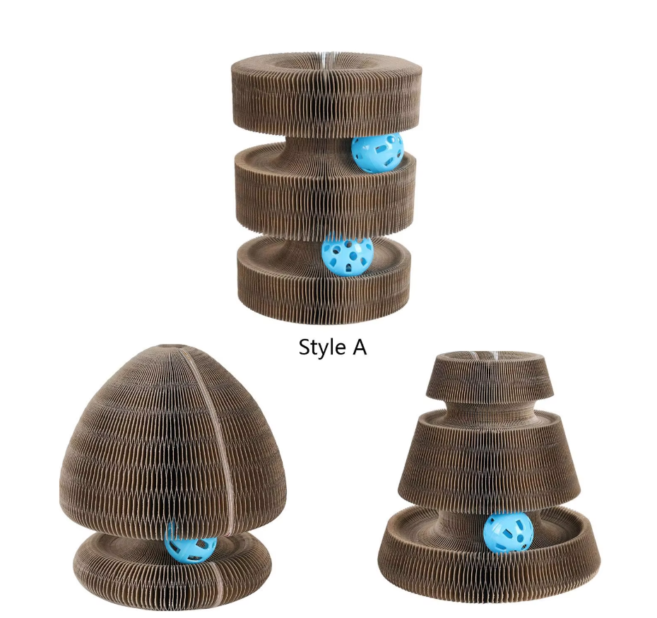 Cat Scratching Toy Tower - With Interactive Ball For Scratching Fun In Different Styles