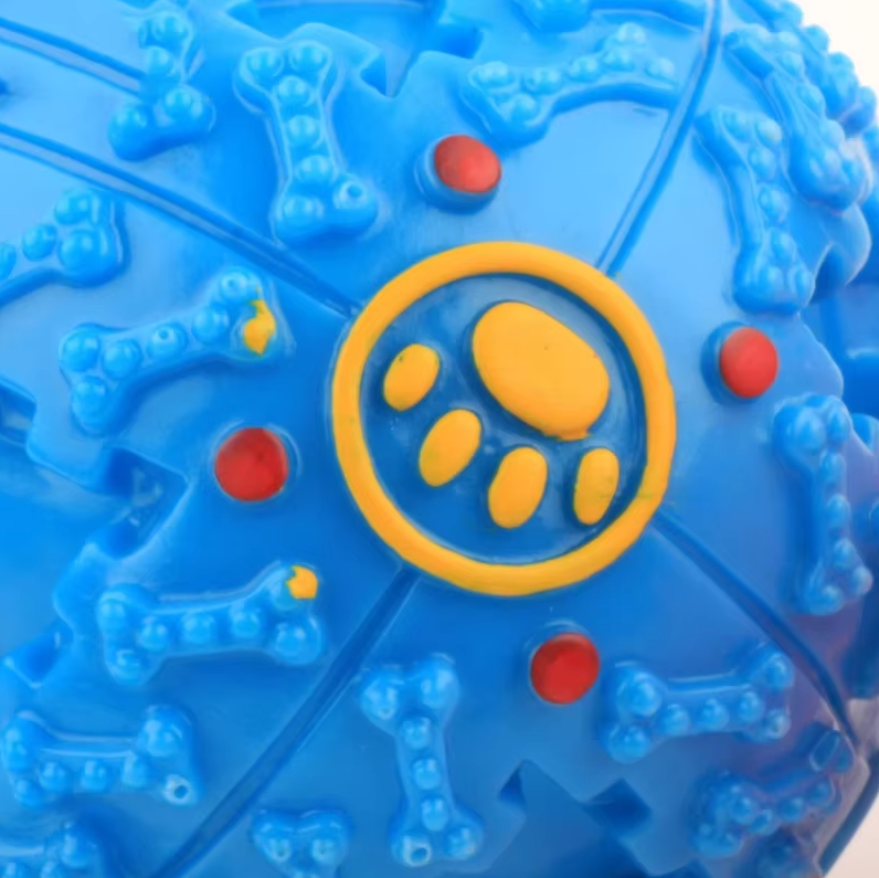 Interactive Squeaky Ball For Dogs - Robust Toy With Treat Function