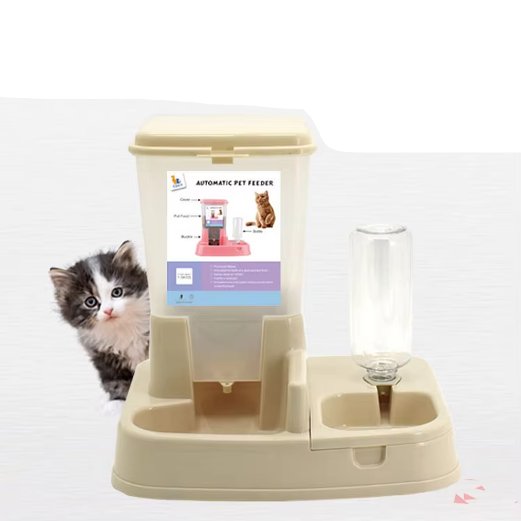 Automatic Food And Water Dispenser For Cats And Dogs - Large Capacity Double Bowl