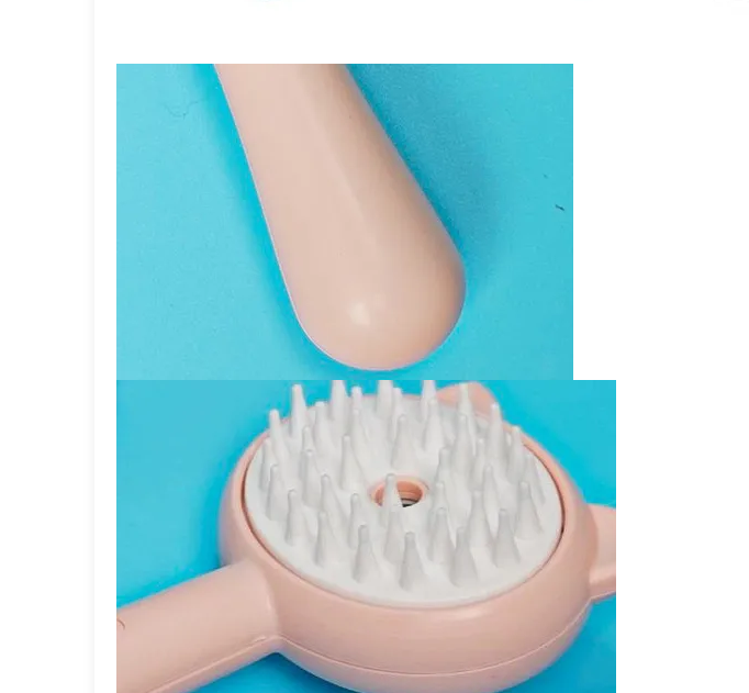Spray Brush for Pets with Soft Silicone Bristles and Integrated Water Tank