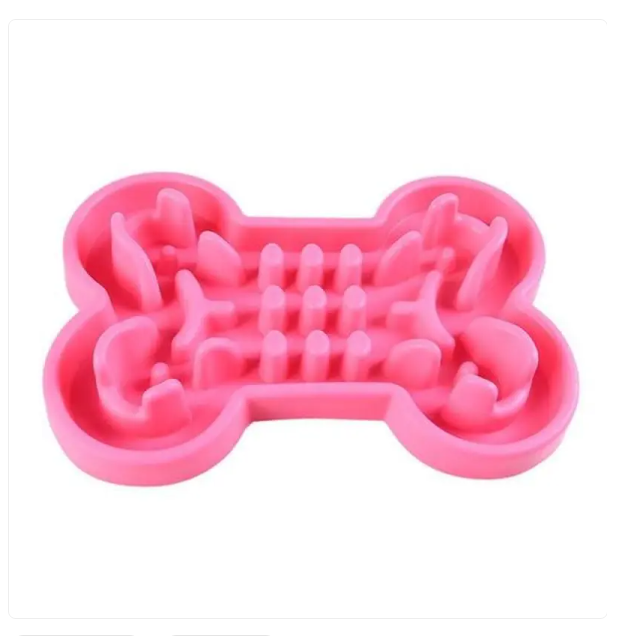 Slow Feed Bowl For Dogs - Anti-sling Bowl In Bone Design