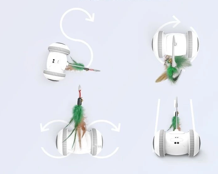 Interactive Cat Toy With Feather - Robot Toy For Cats