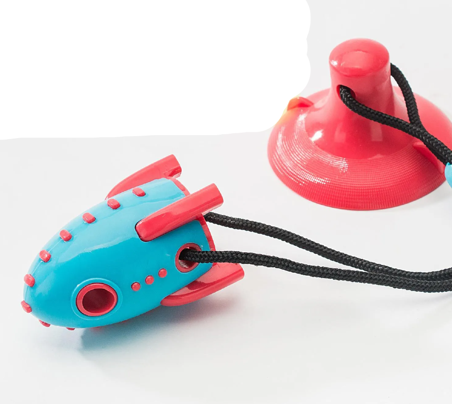 Rocket Shaped Dog Toy - Interactive Chew Toy For Dogs