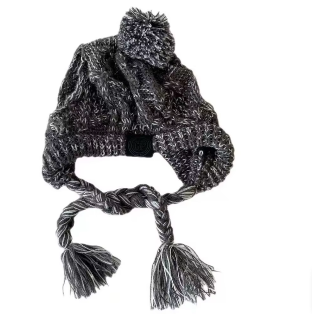 Stylish Dog Hat With Bobble - Warm Winter Hat For Small Dogs