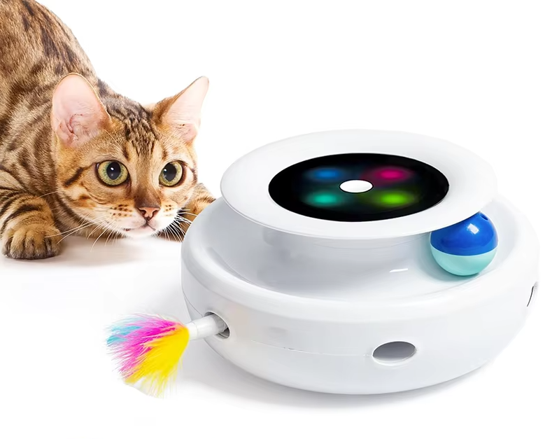 Interactive Cat Toy With Moving Led Light