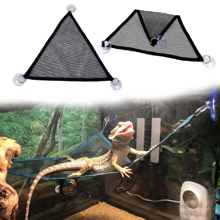 Hammock For Reptiles - Net Hammock With Suction Cups For Terrariums