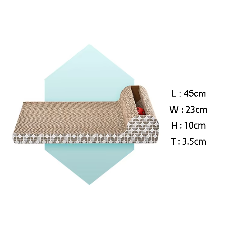 Cat Scratching Board With Toy - Scratching Mat For Cats To Scratch And Play On