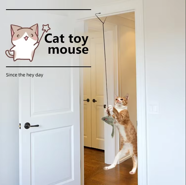 Interactive Door Toy - Jumping Mouse For Active Cats