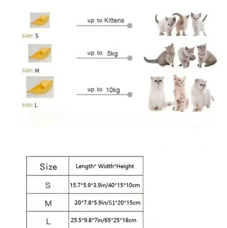 Banana - Shaped Pet Nest For Dogs And Cats - Comfortable Winter Bed For Pets