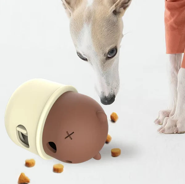 Interactive Dog Toy - Bear Shape With Click Mechanism For Dogs