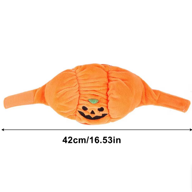 Cute Halloween Pumpkin Dog Costume - With Smiling Pumpkin Design For Small Dogs