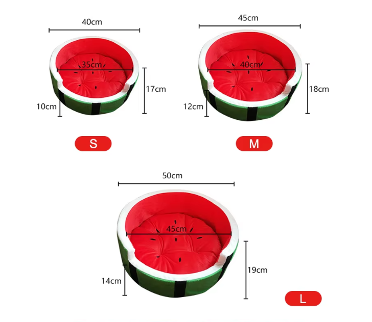 Dog Bed in Watermelon Design for Comfort and Relaxation